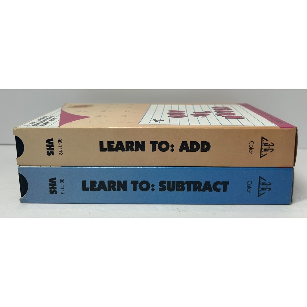 Learn To Add & Subtract Home Video Educational Series VHS Cassette Tape - Picture 9 of 10
